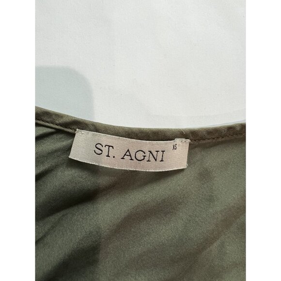 St. Agni Racer Back Bias Tank in Kelp - Picture 5 of 6